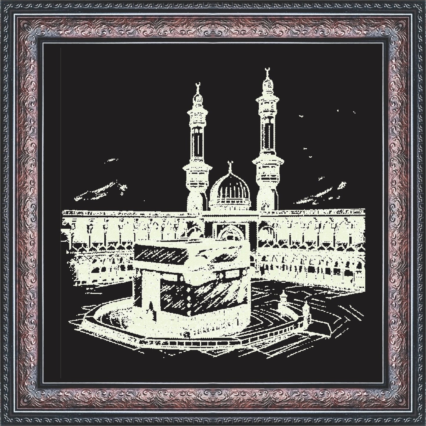 Mecca Calligraphy Wall Art – Framed Decor